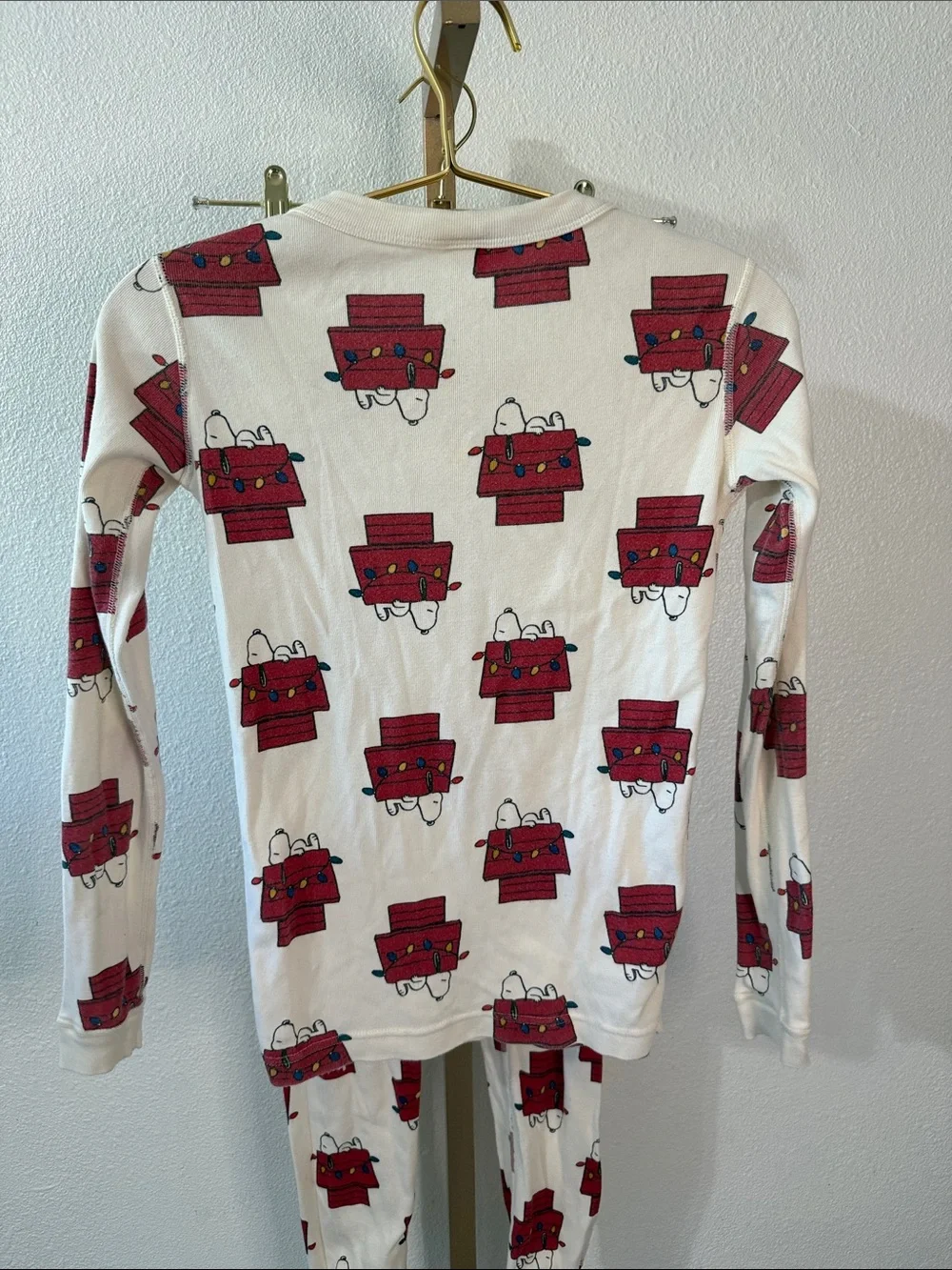 HANNA ANDERSSON X PEANUTS Long-Sleeve Pajama Set w/ Snoopy print - Size 12